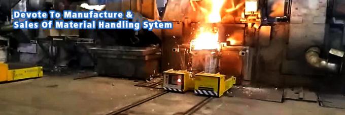इस्पात उद्योग सामग्री हैंडलिंग उपकरण के लिए 120 टन स्टील रेल निर्देशित वाहन